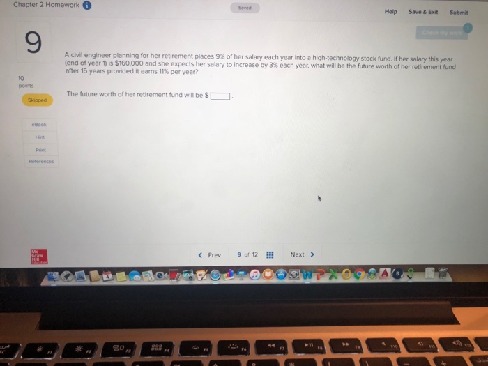  Chapter 2 Homework Saved Help Save& Exit Submit 9 A civil