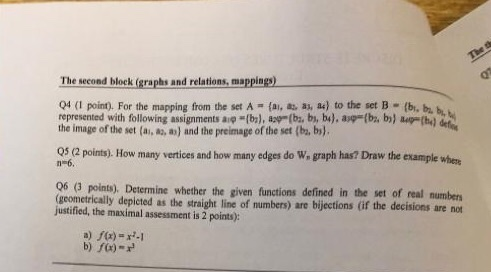 'Discrete Structure of Computer Science' . Topic is Graphs & Mappings. Please