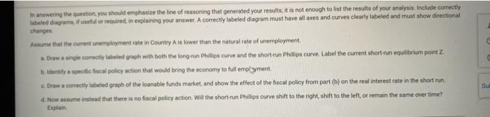  correctly labeled graph in answering the question, you should emphasize the