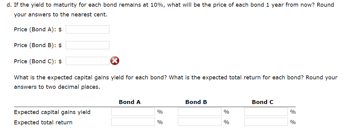 interest rates remain constant. Round your answers to the nearest cent. f.
