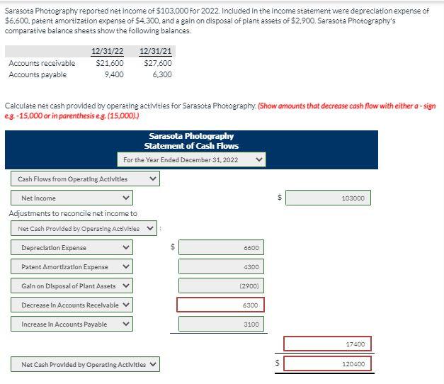 What is my error in this problem,? I don't know why it's