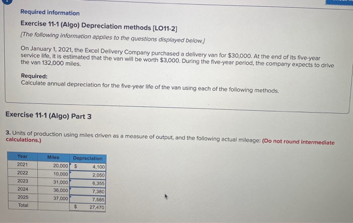 please correct the problem, answers entered are incorrect. Required information Exercise 11-1