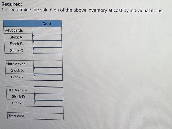 at lower of cost or NRV from the records of Electronics Corp.: