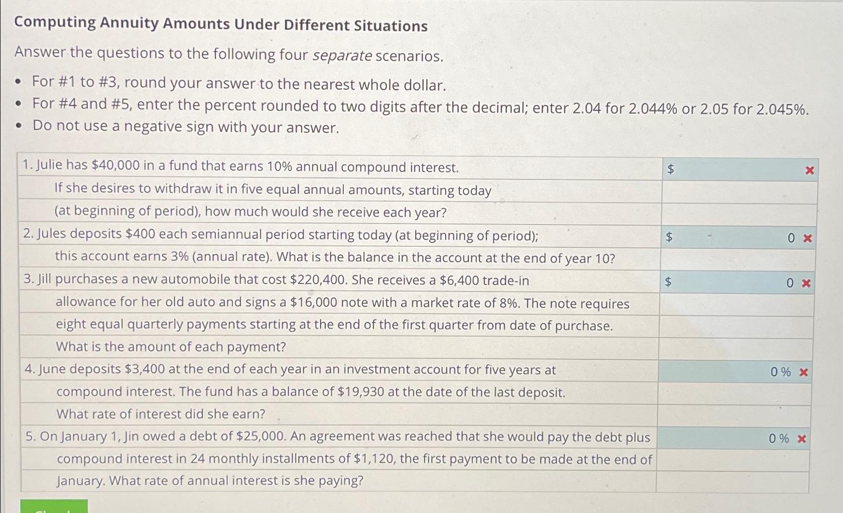  Computing Annuity Amounts Under Different Situations Answer the questions to the
