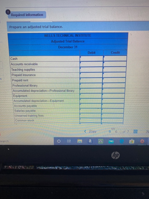 of December 31 follows along with descriptions of items a through h