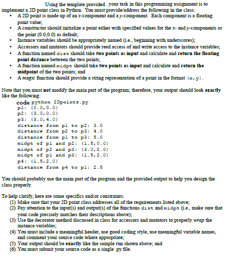 I need help writing a code in Python 2.7.14. The description of