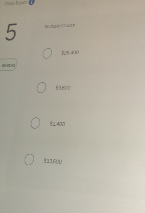 up to the split-off point total $33,600 a 5 year The company