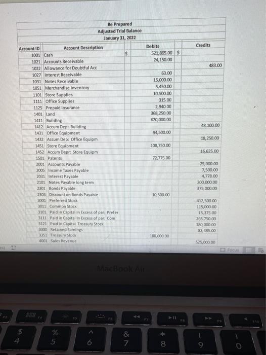 #3 Use the Comparative Balance Sheet you prepared in Required #1, step