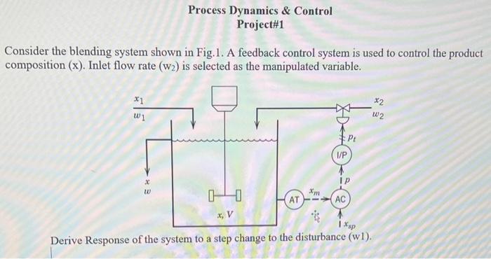 process dynamics and controll Process Dynamics \& Control Project\#1 Consider the blending