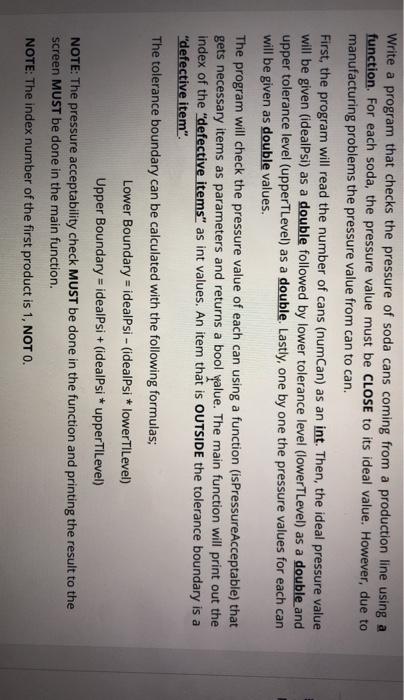  c++ is required Write a program that checks the pressure of