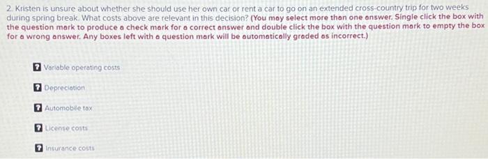 i will hit thumbs up!! thank you!! The variable operating cost consists