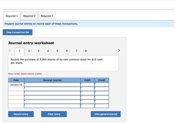 Record the declaration of a cash dividend of $4 per share. Note: