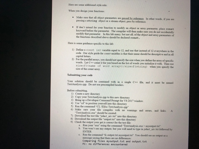 words in the text as well as count the occurrences of specific