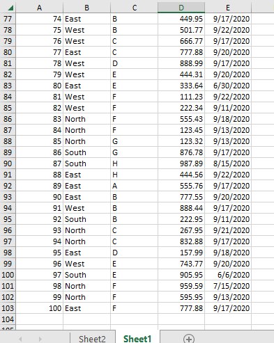 has been outstanding. b. Create a formula in column G that attaches