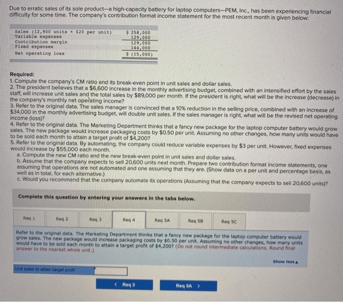 income statement for the most recent month is given below. Sales (12,900
