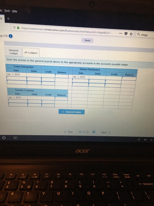 journal below to the accounts payable account in the general ledger and