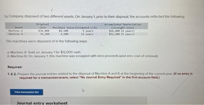  Journal entry worksheet Record the current year depreciation for Machine B