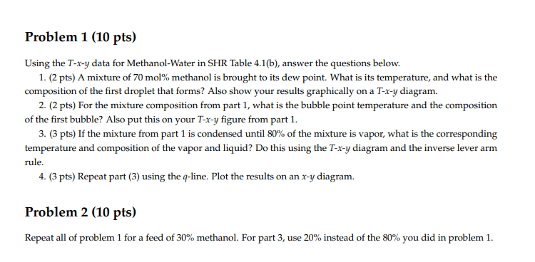 Only need problem 2. Problem one is provided for information. Using