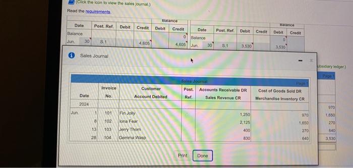 the sales journal. Enter ">" if the column total is not posted.