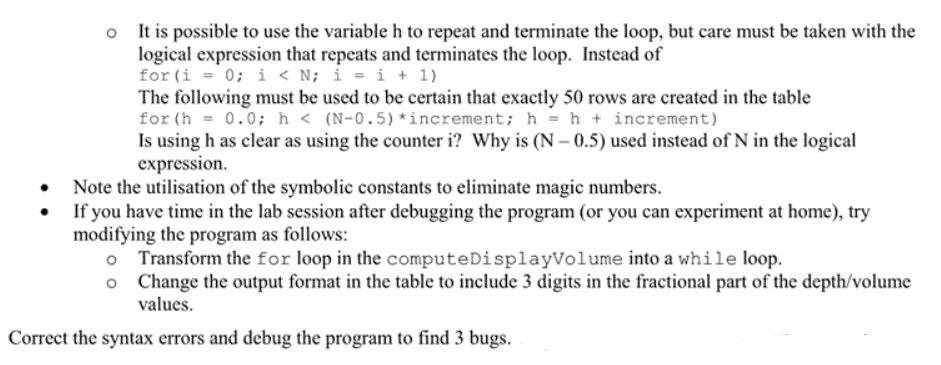 the radius and length of the cylinder, calls computeDisplayVolume to compute and