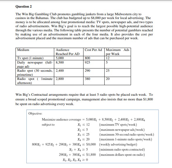  Using the information provided please answer the following questions What is