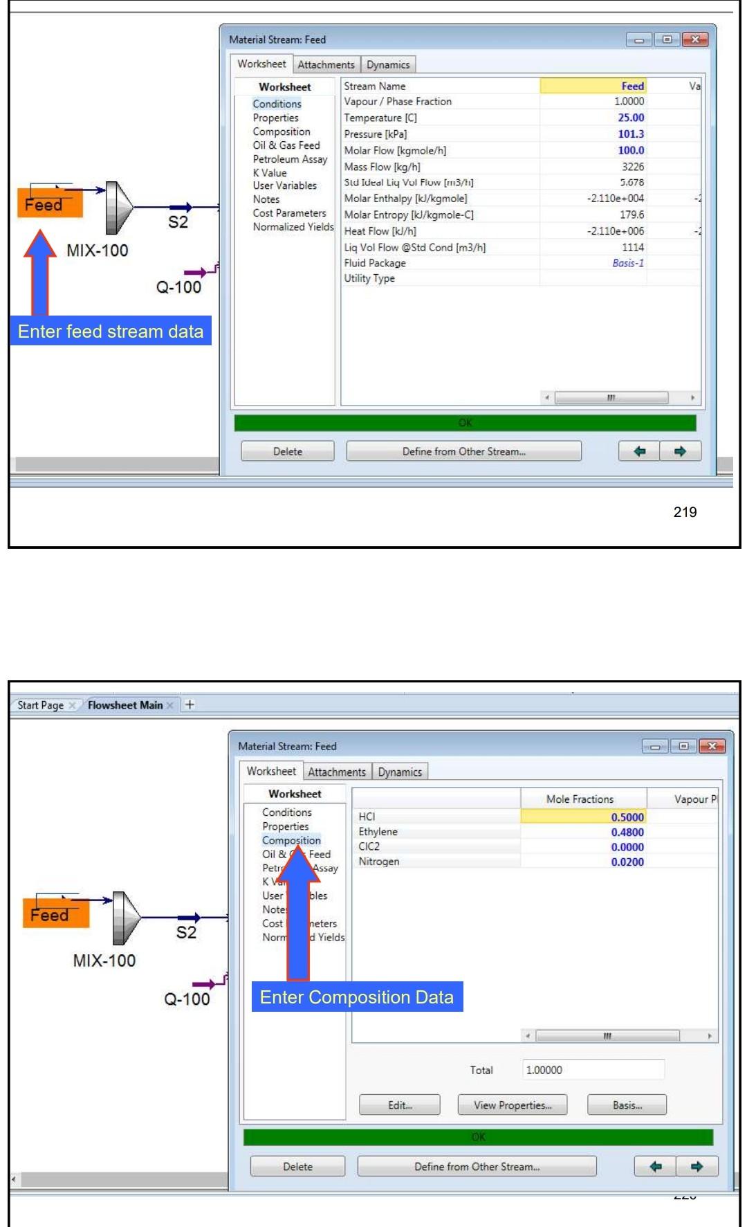 process, 10kmol/hr is purged by stream IX Example 4 In the process