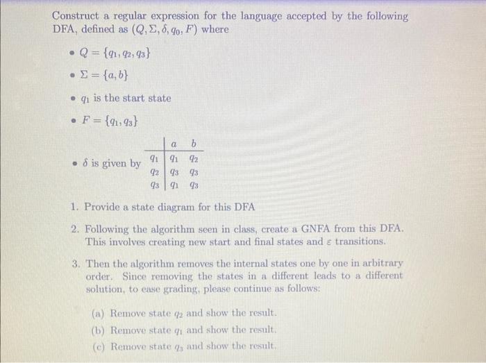  Construct a regular expression for the language accepted by the following