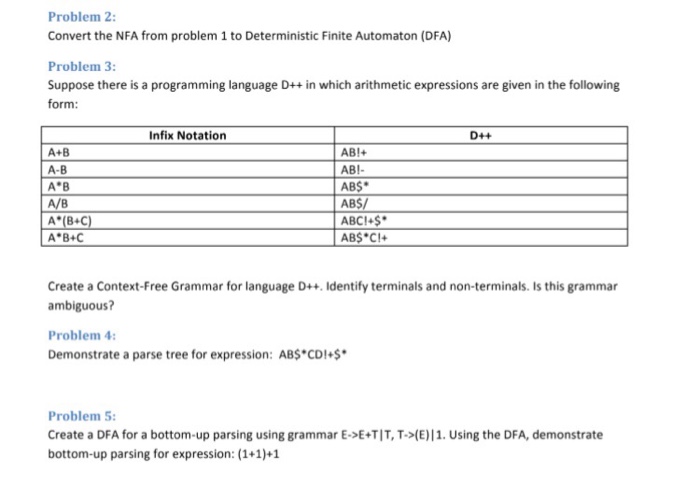  Problem2 Convert the NFA from problem 1 to Deterministic Finite Automaton