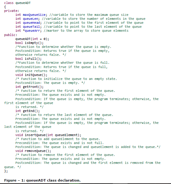 other in case of an empty queue implemented using circular array 2.