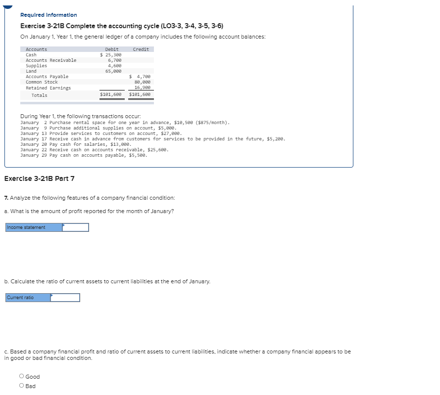  Debit Required Information Exercise 3-21B Complete the accounting cycle (LO3-3, 3-4,