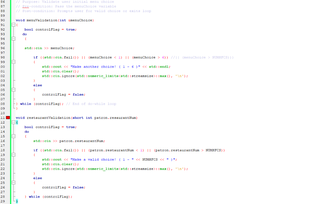 error occurs when I try to pass an object to a function.