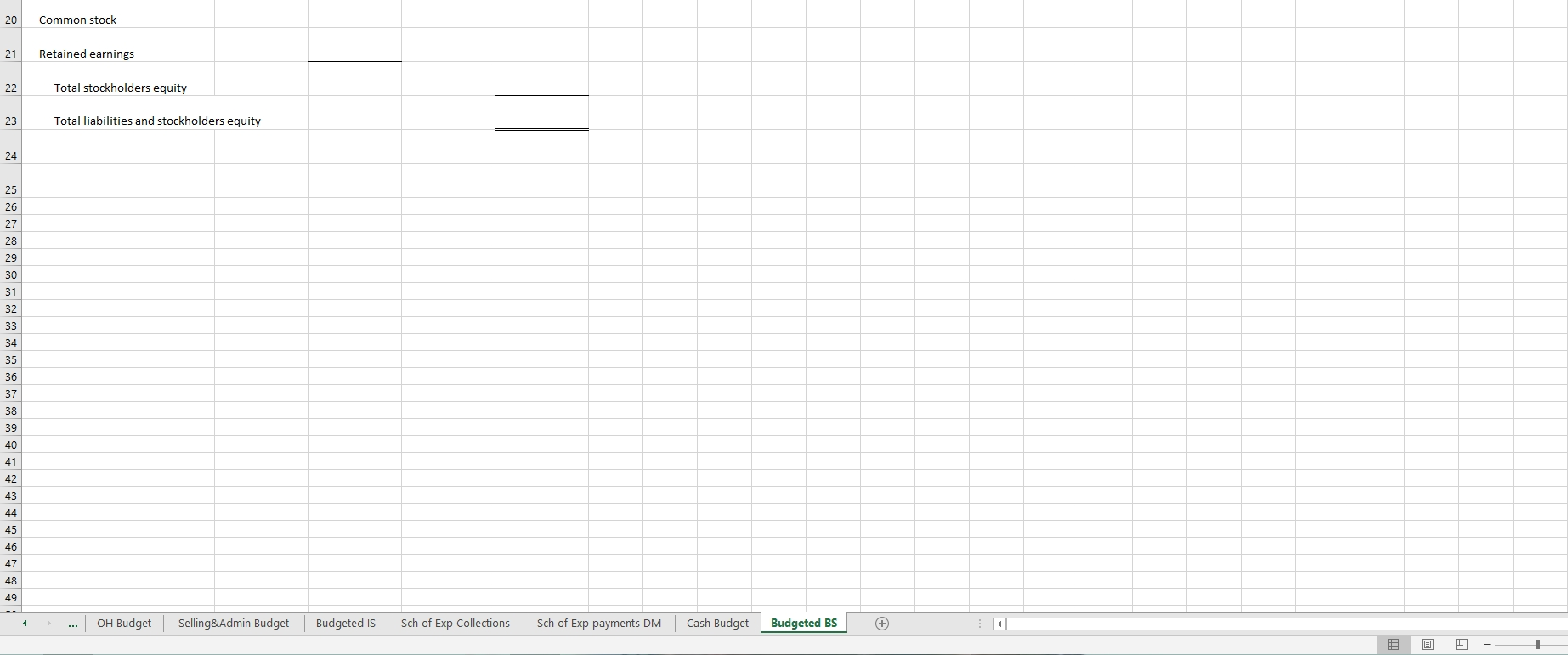of 20% of next quarter's budgeted sales volume. Direct Materials Budget Company