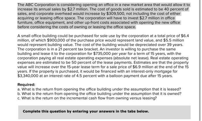 annual saves by $2.7 milion. The cost of goods sold is estimeted