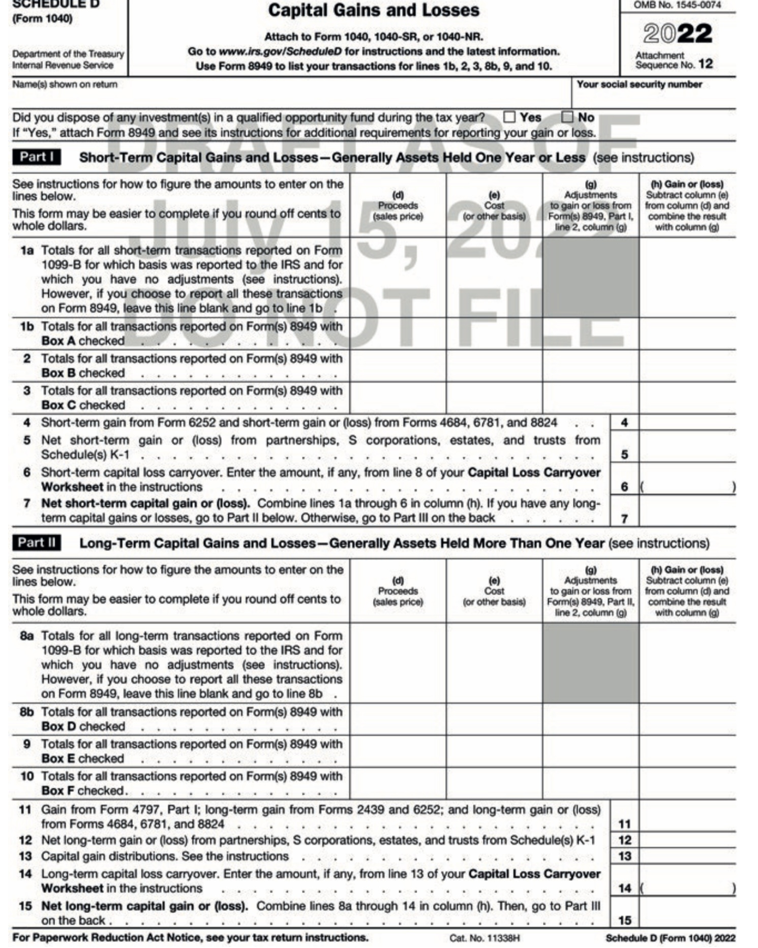 A substitute statement will have the same information as Form 1099-B. Either