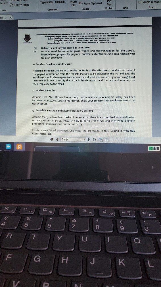  D Audio & Videa Insert PDF Reflow Typewriter Highlight From PDF