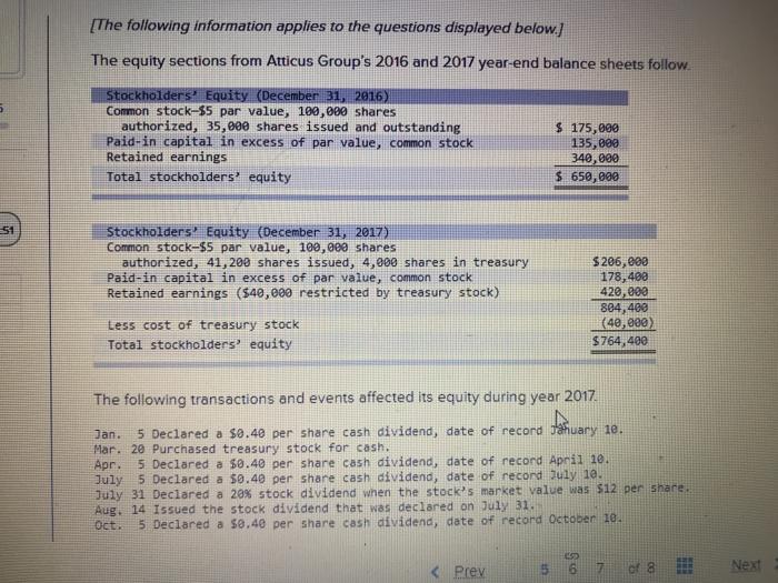 The equity sections from Atticus groups 2016 and 2017 year and bounce
