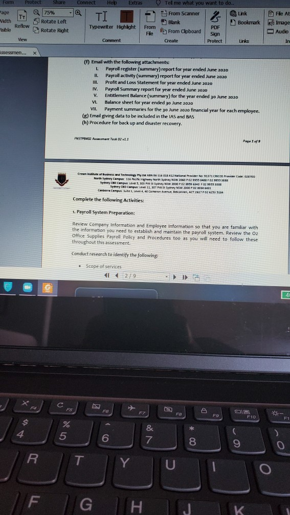 need to reconcile grass wages and superannuation for the 2019/20 financial year,
