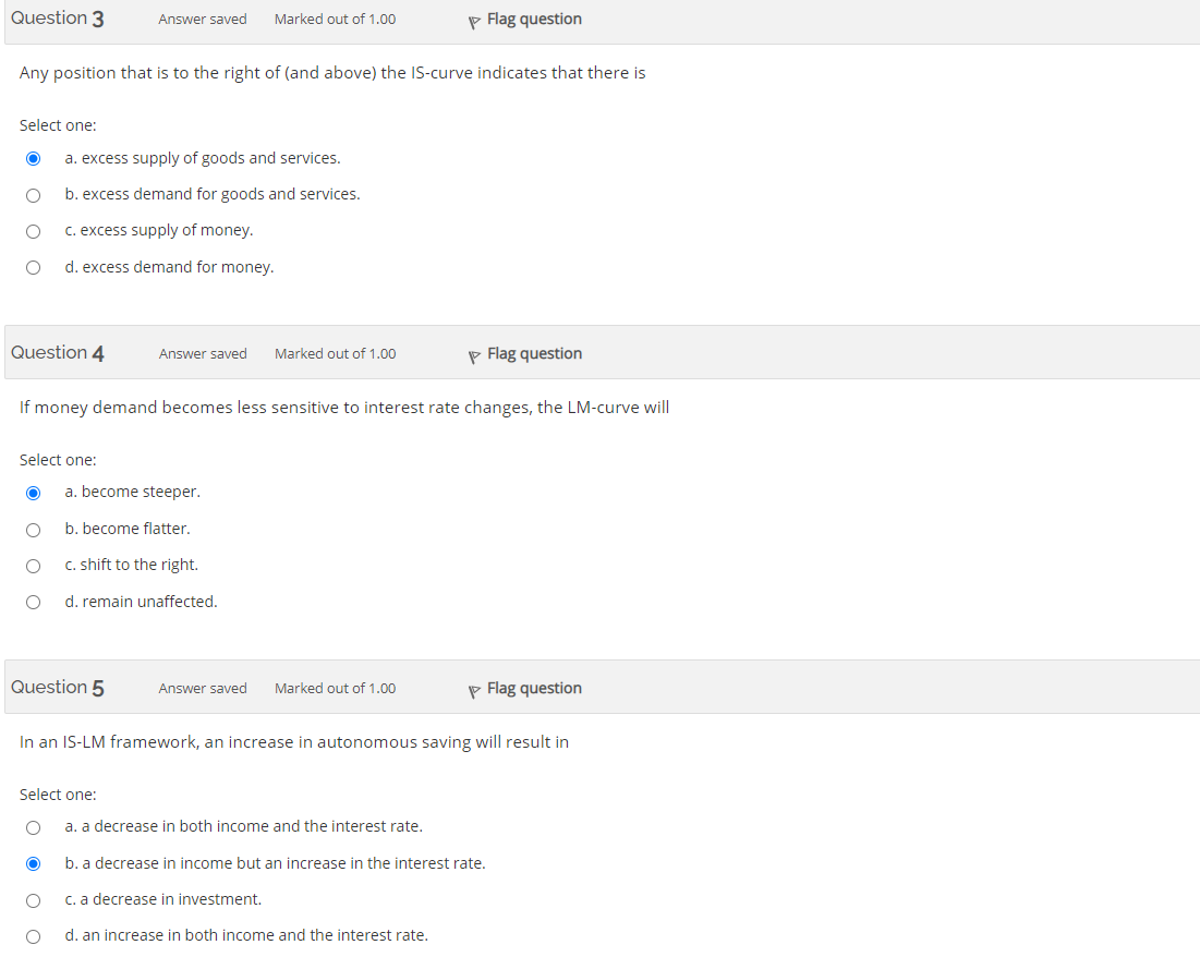 answer correctly thanks Question 1 Answer saved Marked out of 1.00 p