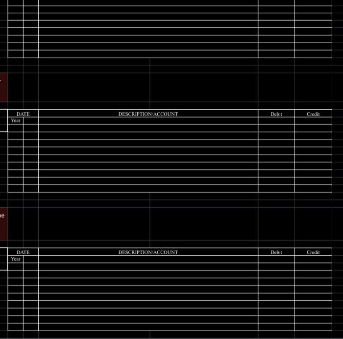 Reference/link amount from your schedule. 2. Record the journal entry for each