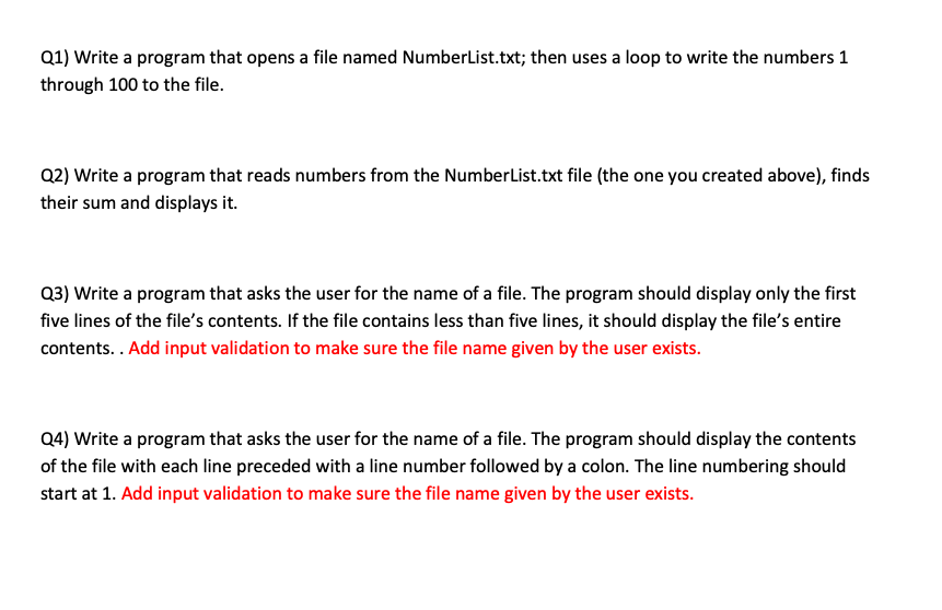  This is for Java. Q1) Write a program that opens a