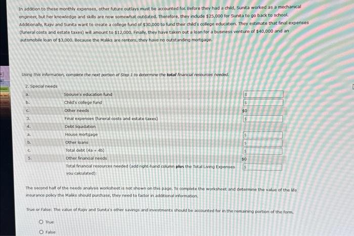 In addibon to these monthly expenses, other future outlays must be accounted