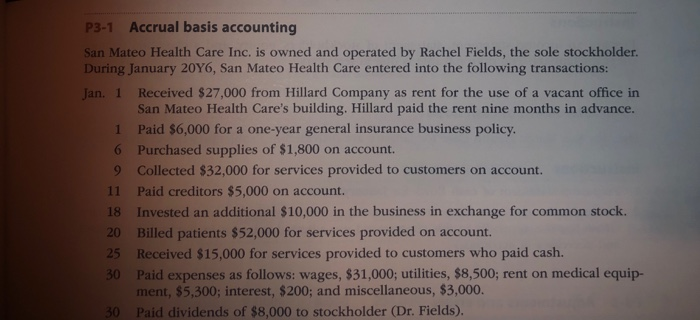 Health Care Inc. for January are as follows: 1. Insurance expired, $900.