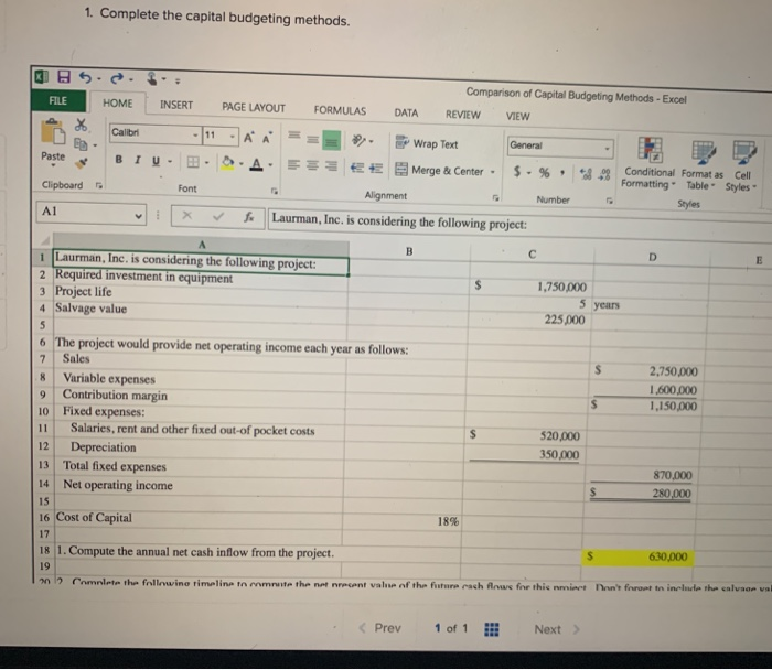  I need the formulas please. I need the excel formulas to