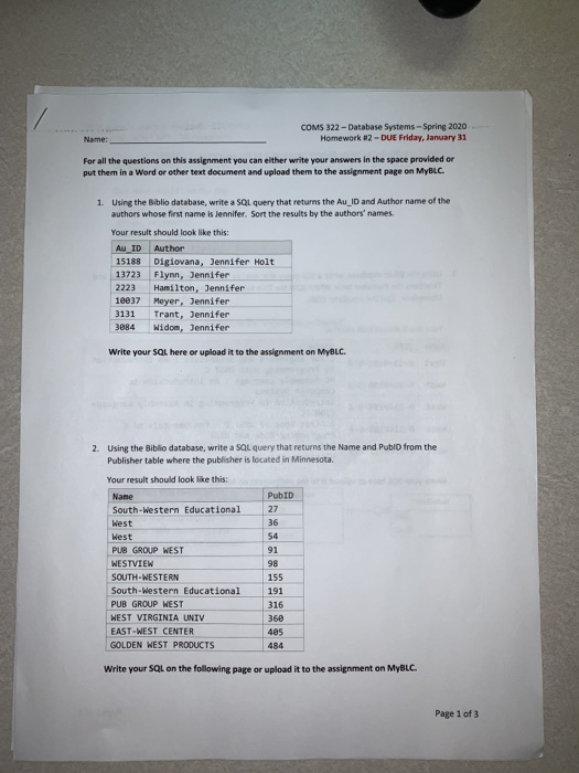  That's database system! thanks for help COMS 322-Database Systems - Spring