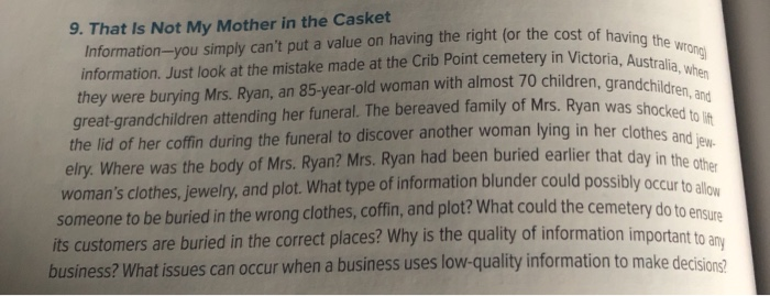  Information-you simply can't put a value on having the right (or