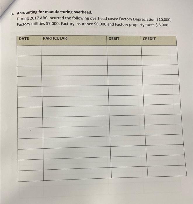 Ex. ABC Company had the following balances at December 31, 2016. During