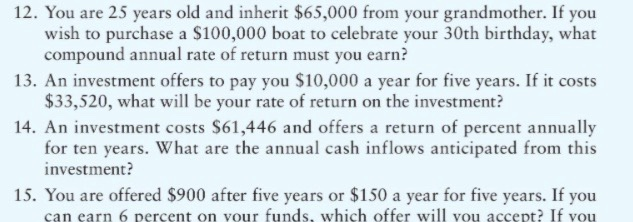 Please answer problems 12&13. Please show all work for a thorough understanding.