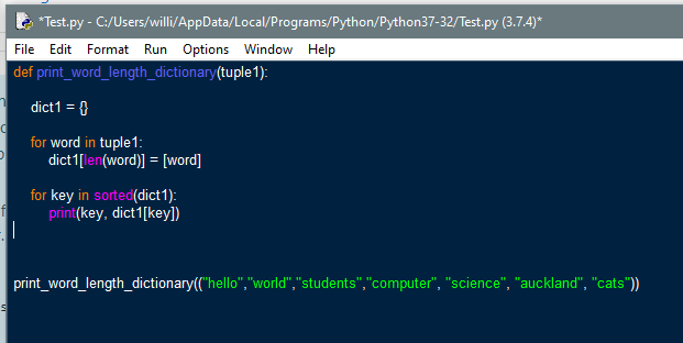 can get the list to print out the correct output however it
