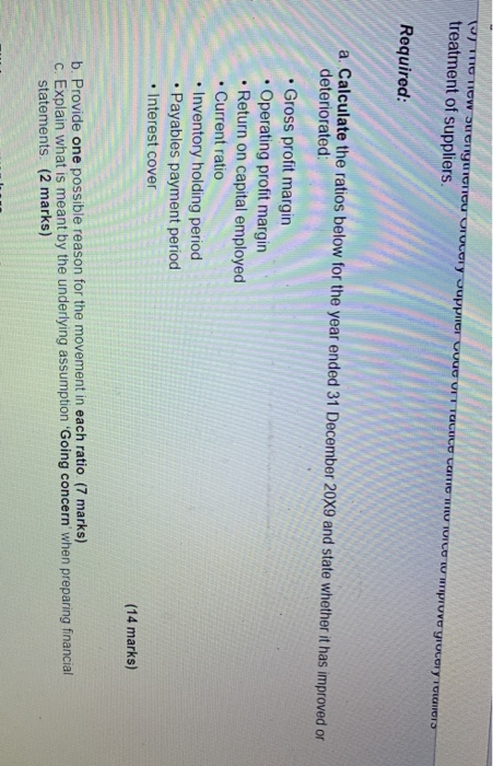 to assist you in your analysis EXTRACTS FROM THE STATEMENT OF PROFIT