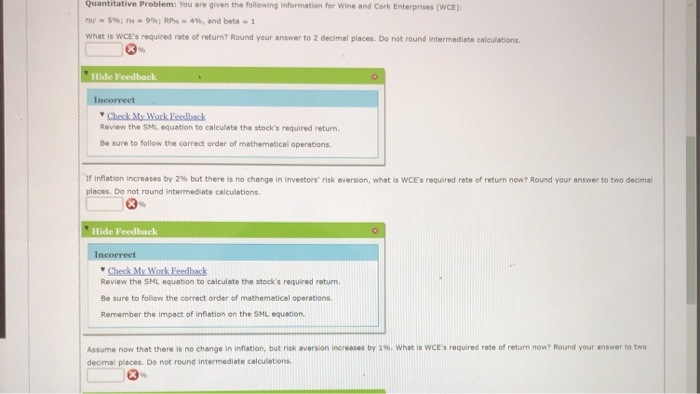  Quantitative Problem: You are given the following information for Wine and